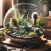Open Terrarium with Cactus